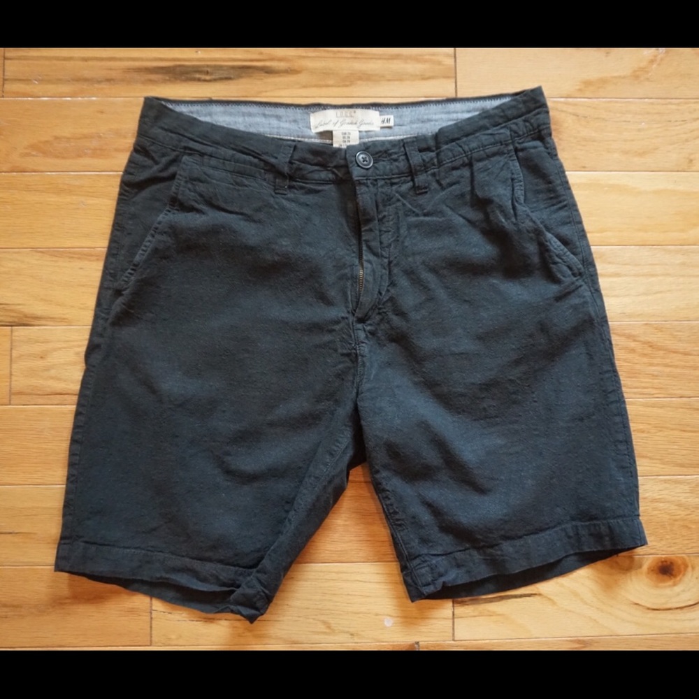H&M L.O.G.G. Lived-In Flat Front Shorts